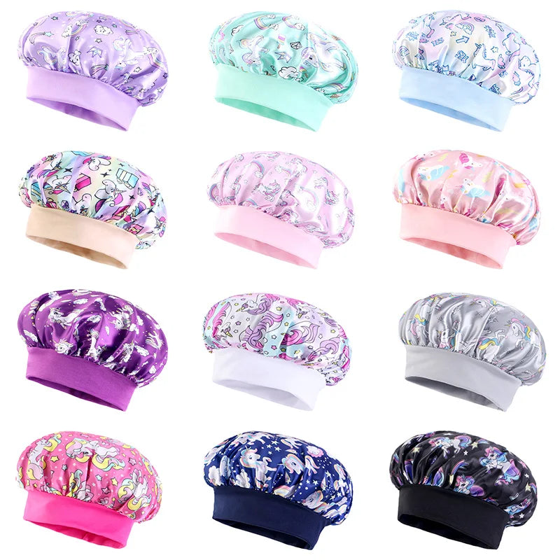 Kids Print Satin Bonnet