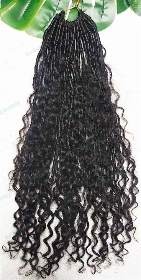 Crochet Boho Locs With Human Hair