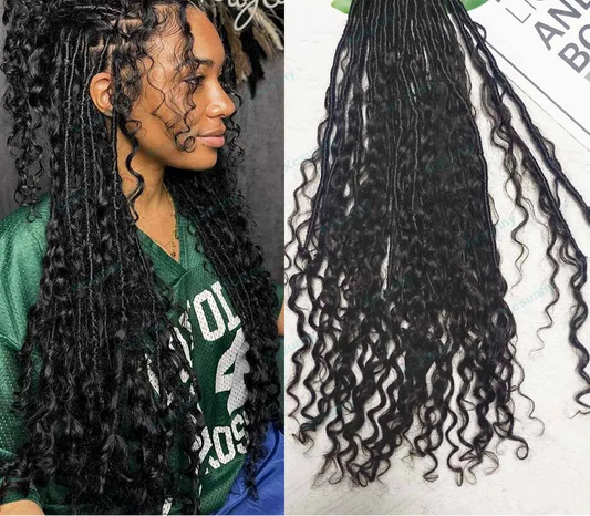 Crochet Boho Locs With Human Hair